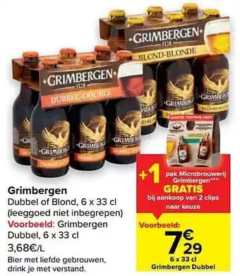 Carrefour Grimbergen dubbel aanbieding