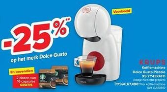 Carrefour Krups koffiemachine dolce gusto piccolo xs yy4324fd aanbieding
