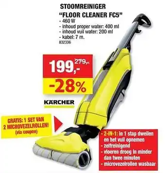 Hubo Kärcher stoomreiniger floor cleaner fc5 aanbieding