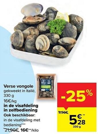 Carrefour Verse vongole aanbieding