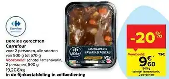 Carrefour Schotel lamsnavarin aanbieding
