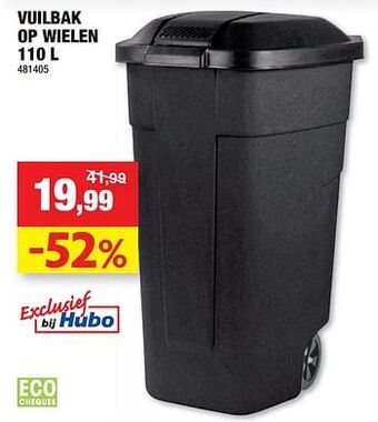 Hubo Vuilbak op wielen aanbieding