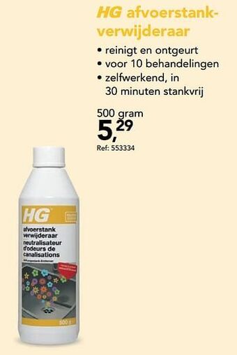 Hubo Hg afvoerstankverwijderaar aanbieding