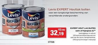 Hubo Levis expert houtlak buiten aanbieding
