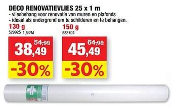 Hubo Deco renovatievlies aanbieding