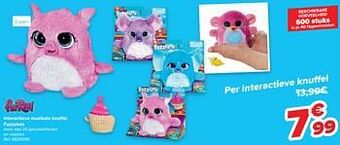 Carrefour Interactieve muzikale knuffel fuzzalots aanbieding
