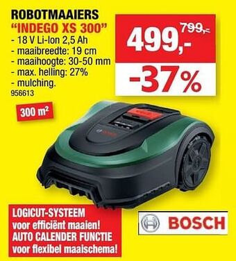 Hubo Bosch robotmaaiers indego xs 300 aanbieding