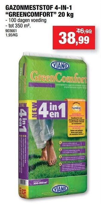 Hubo Gazonmeststof 4-in-1 greencomfort aanbieding