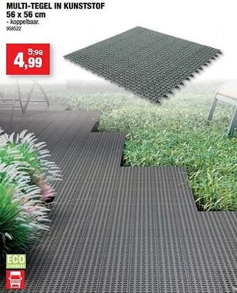 Hubo Multi-tegel in kunststof aanbieding