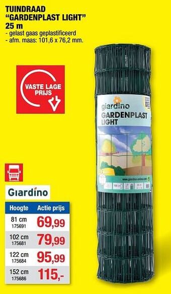 Hubo Tuindraad gardenplast light aanbieding