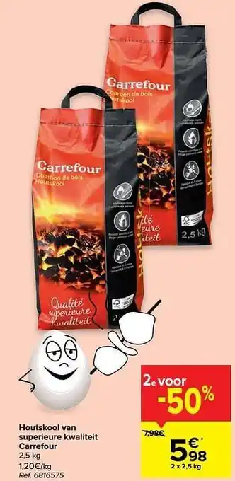Carrefour Houtskool van superieure kwaliteit carrefour aanbieding