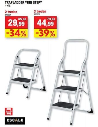 Hubo Trapladder big step 2 treden aanbieding