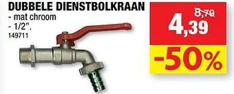 Hubo Dubbele dienstbolkraan aanbieding