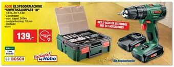 Hubo Bosch accu klopboormachine universalimpact 18 aanbieding