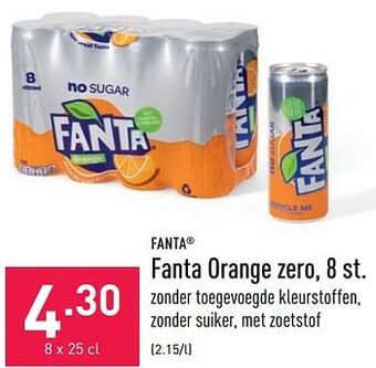 ALDI Fanta orange zero aanbieding