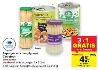 Carrefour Witte asperges aanbieding