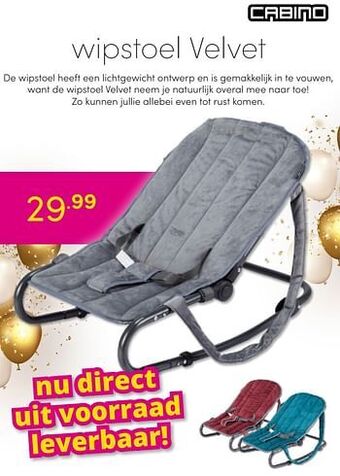 Baby & Tiener Wipstoel velvet aanbieding