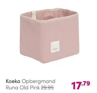 Baby & Tiener Koeka opbergmand runa old pink aanbieding