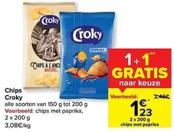 Carrefour Chips met paprika aanbieding