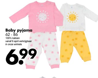 Wibra Baby pyjama 62-86 aanbieding