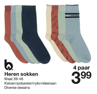 Zeeman Heren sokken Maat 39-46 aanbieding