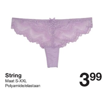 Zeeman String Maat S-XXL aanbieding