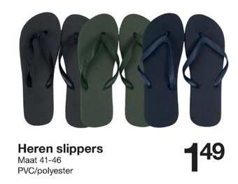 Zeeman Heren slippers Maat 41-46 aanbieding