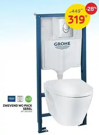 Zwevend wc-pack serel