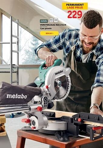 Brico Metabo verstekzaag kgs 216 m aanbieding