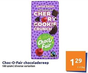 Action Choc-o-fair chocoladereep aanbieding