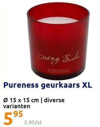 Action Pureness geurkaars xl aanbieding