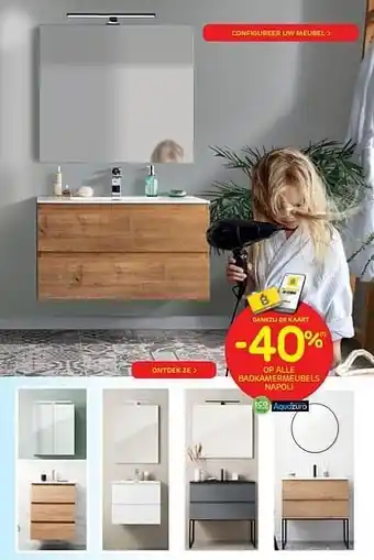 Brico -40% op alle badkamermeubels napoli aanbieding