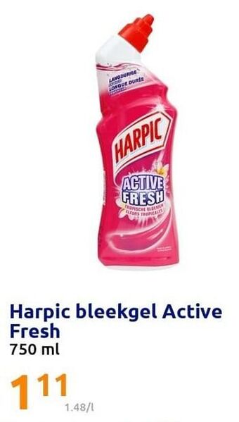 Action Harpic bleekgel active fresh aanbieding