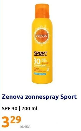 Action Zenova zonnespray sport aanbieding