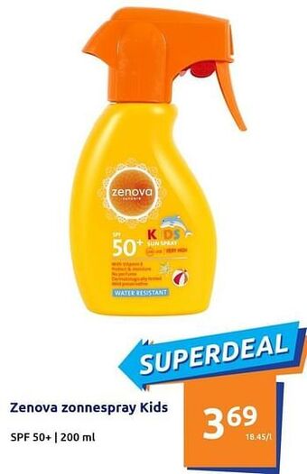 Action Zenova zonnespray kids aanbieding