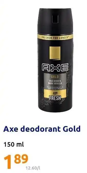 Action Axe deodorant gold aanbieding