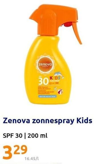 Action Zenova zonnespray kids aanbieding