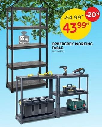 Opbergrek working table