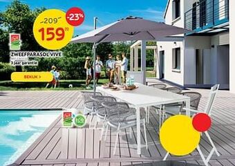 Brico Zweefparasol vive aanbieding