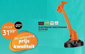 Brico Black+decker elektrische grastrimmer gl310-qs aanbieding