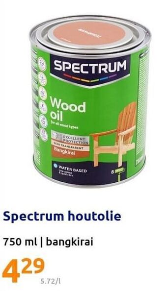 Action Spectrum houtolie aanbieding