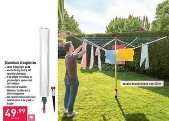 ALDI Aluminium droogmolen aanbieding
