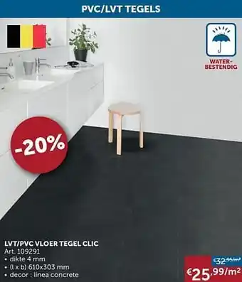 Zelfbouwmarkt Lvt-pvc vloer tegel clic aanbieding