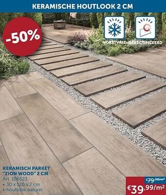 Keramisch parket zion wood 2 cm
