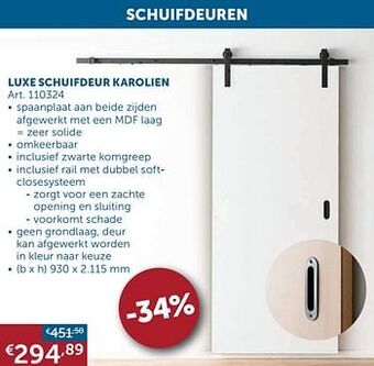 Zelfbouwmarkt Luxe schuifdeur karolien aanbieding