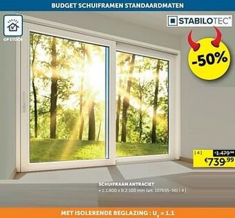 Zelfbouwmarkt Schuifraam antraciet aanbieding