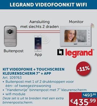 Kit videofonie + touchscreen kleurenscherm 7`` + app