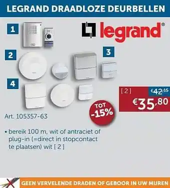 Legrand draadloze deurbel