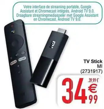Cora Xiaomi tv stick mi aanbieding