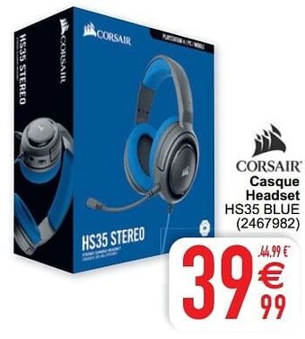 Cora Corsair casque headset hs35 blue aanbieding